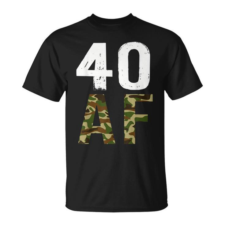 40 Af Vintage 40Th Birthday Military T-Shirt