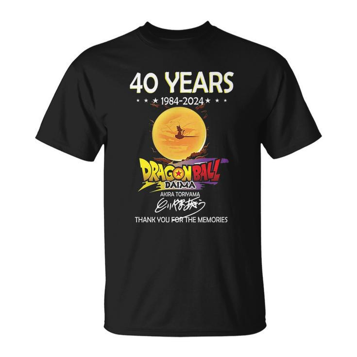 40 Years 1984 2024 Dragon Ball Daima Akira Toriyama T-Shirt