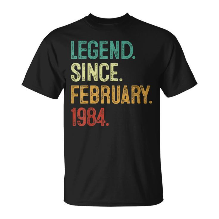 40 Years Old Legend Since February 1984 40Th Birthday T-Shirt