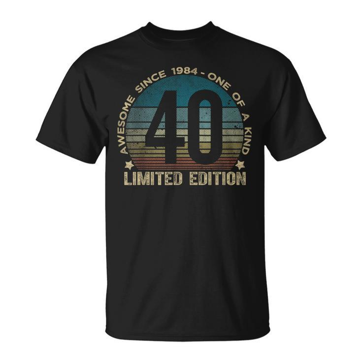 40Th Birthday 40 Year Old Vintage 1984 Limited Edition T-Shirt