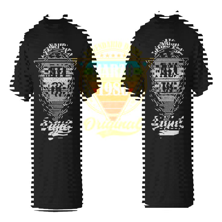 44 Cumpleaños Nacido En Marzo De 1980Intage 44 Años Camiseta unisex