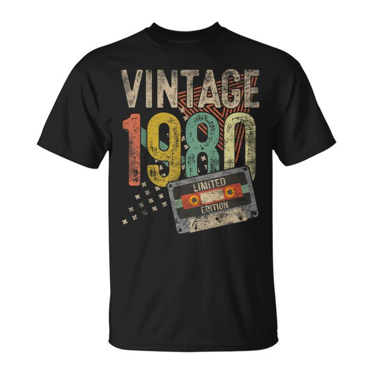 44 Year Old Vintage 1980 Decoration 44Th Birthday T-Shirt