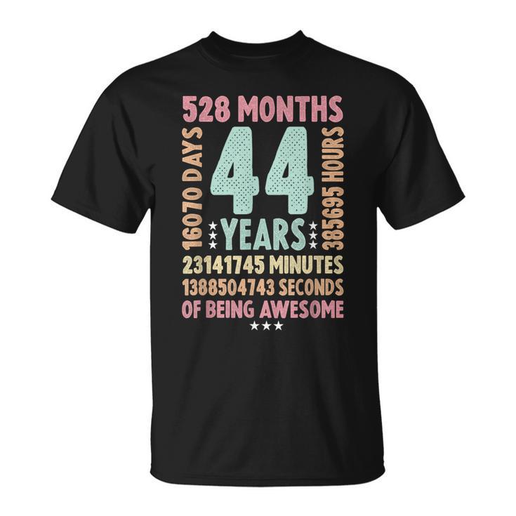 44Th Birthday 44 Years Old Vintage Retro 44 Yr Old T-Shirt