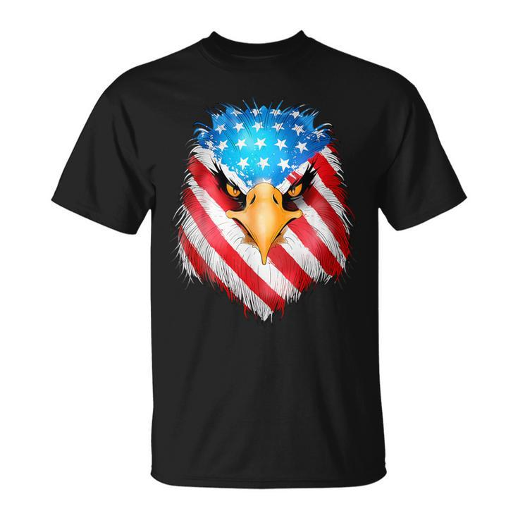 4Th Of July Patriotic Eagle Usa American Flag Boys T-Shirt
