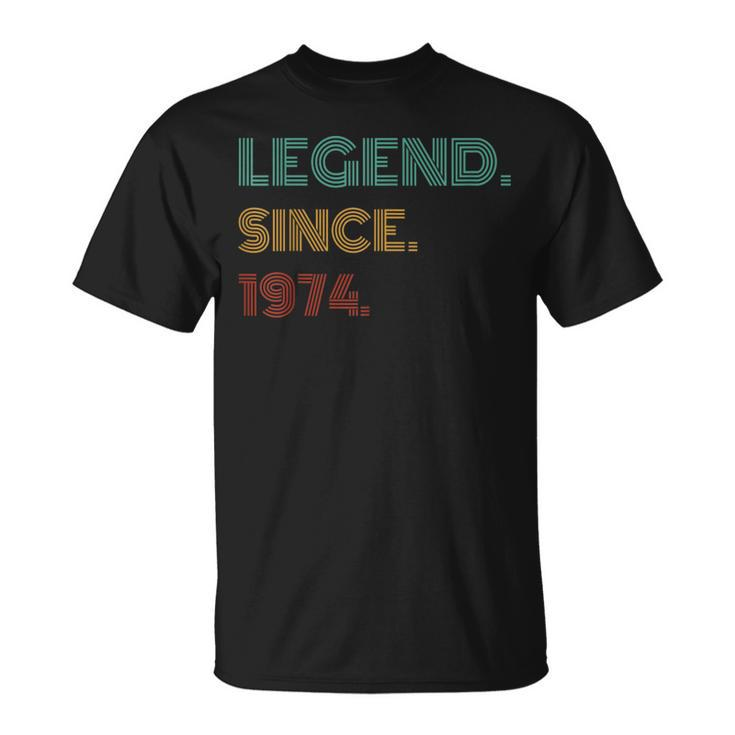 50 Years Old Legend Since 1974 50Th Birthday T-Shirt