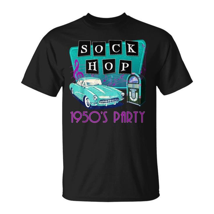50S Sock Hop Themed Party Costume Retro 1950S Rockabilly T-Shirt
