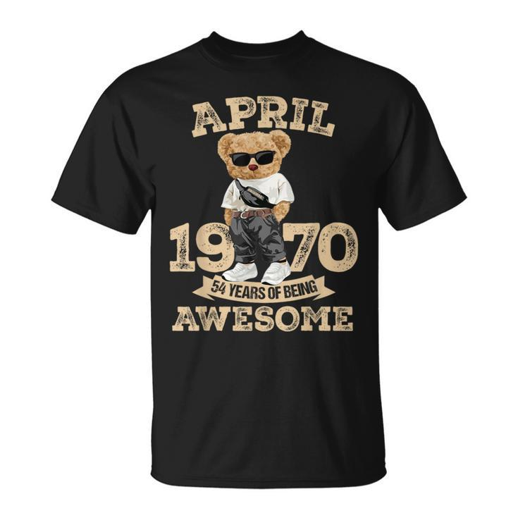 54 Year Old Awesome April 1970 54Th Birthday Boys T-Shirt