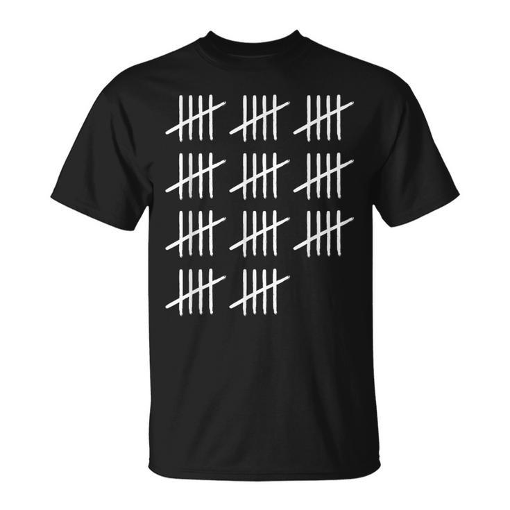 55 Years Old Tally Marks 55Th Birthday T-Shirt