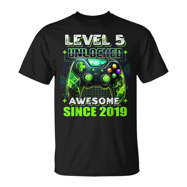 5Th Birthday Gamer 5 Year Old Bday Boy Five Son T-Shirt