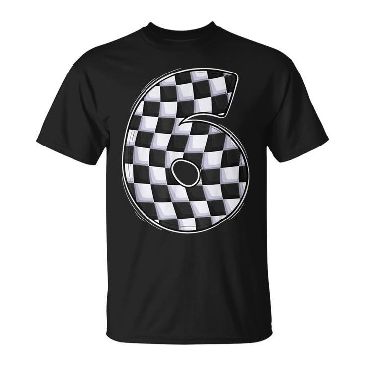 6 Year Old Pit Crew Boy Car Racing 6Th Birthday Race Car T-Shirt