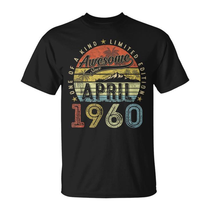 64 Year Old Vintage April 1960 64Th Birthday Women T-Shirt