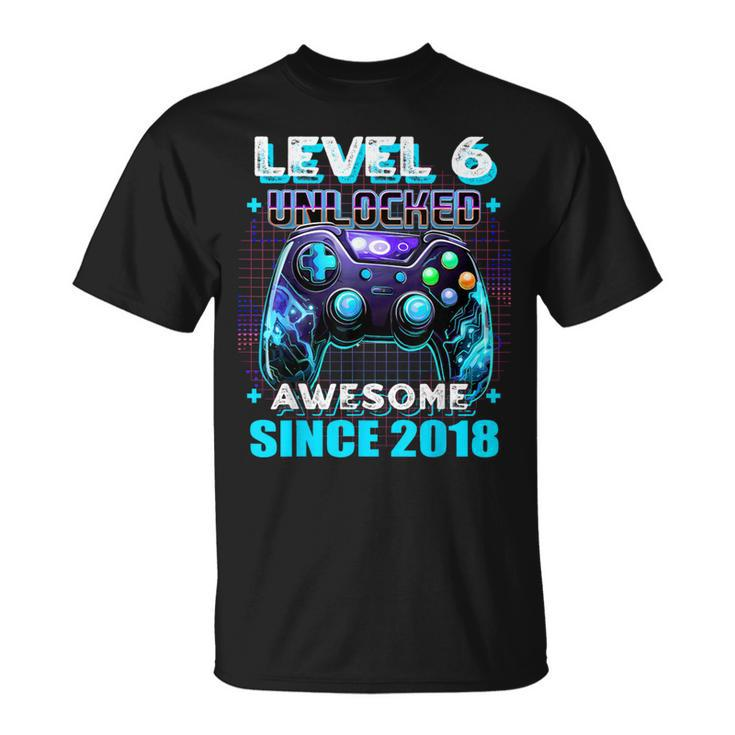 6Th Birthday Gamer 6 Year Old Bday Boy Six Son T-Shirt