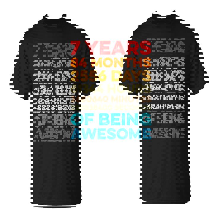 7th Birthday Vintage 7 Years Old Tshirt 7th Birthday Vintage 7 Years Old Tshirt