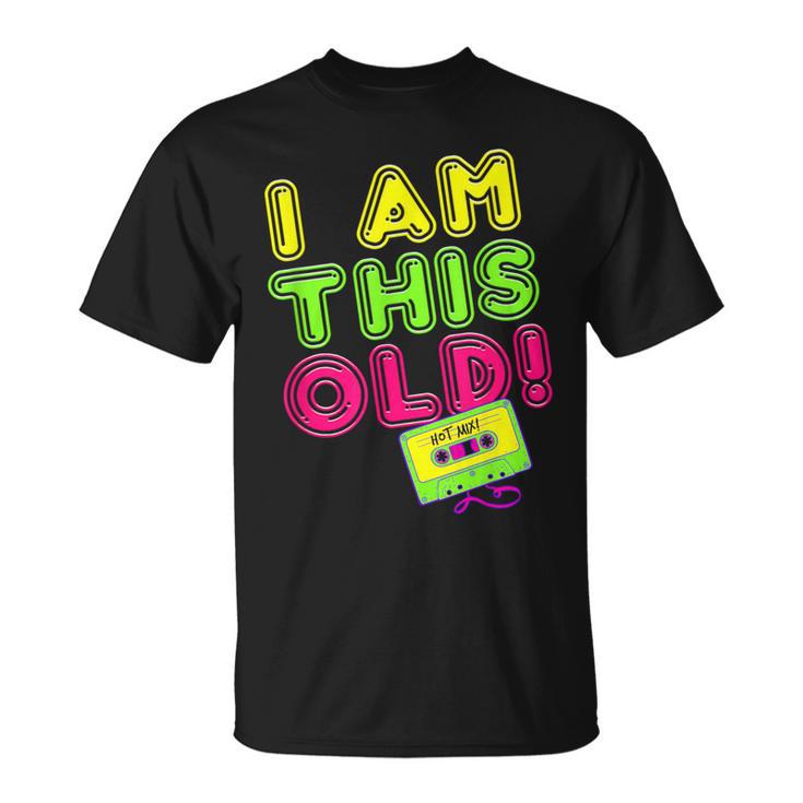 80S Birthday Party Retro Cassette Tape Dj 40 50 60 Years Old T-Shirt