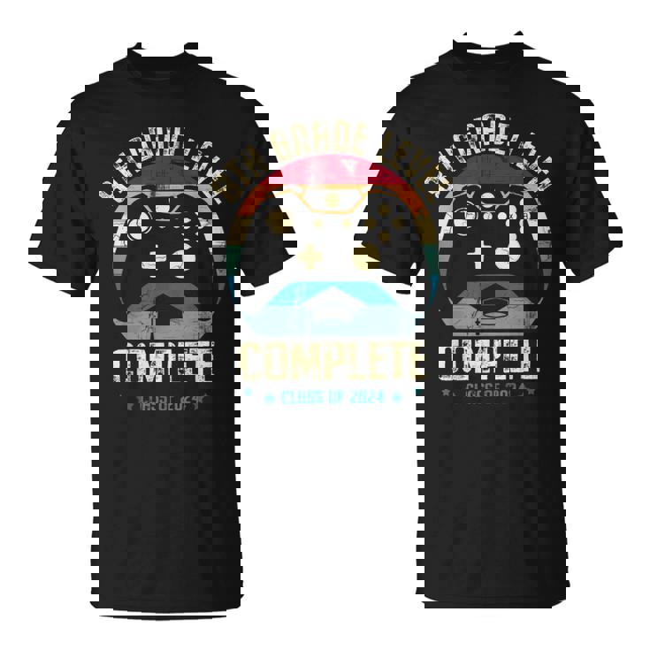 8Th Grade Level Complete Gamer Class Of 2024 Graduation Boy T-Shirt