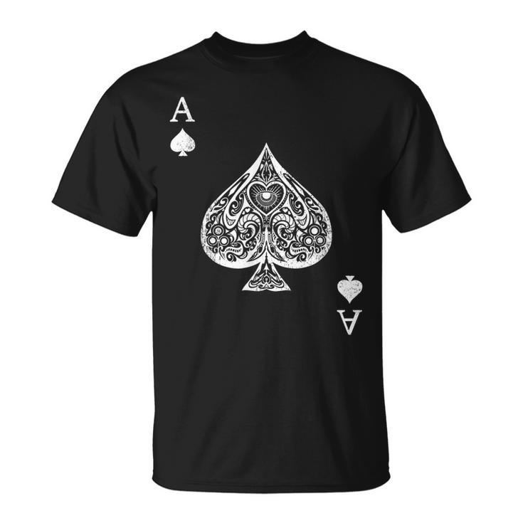 Ace Of Spades Costume Playing Card Costume Ace Spade T-Shirt