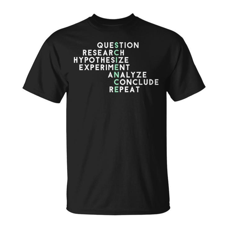 Acrostic Scientific Method Research Experiment Science T-Shirt