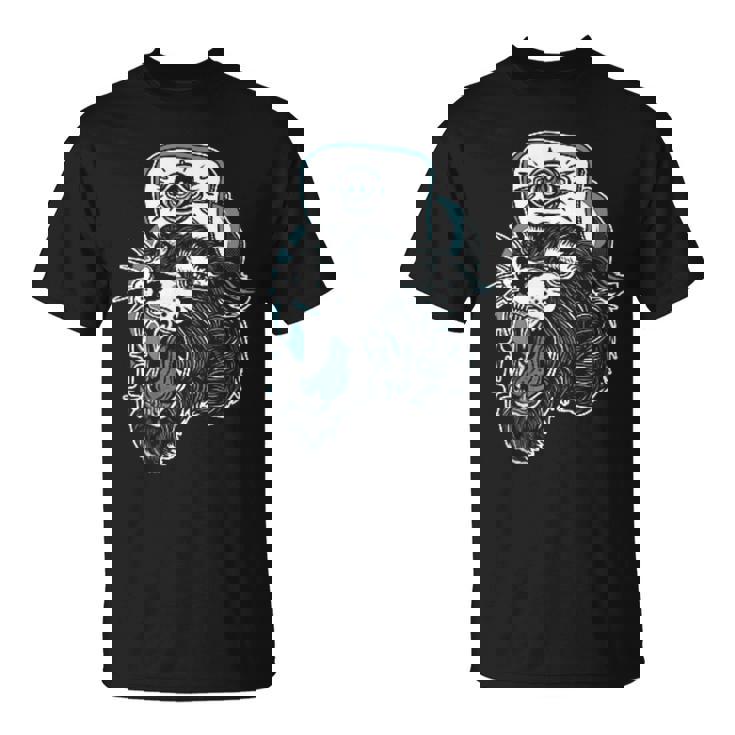 Adicto A La Tinta Flash Para Tatuajes Tradicionales Estadounidenses Edgy Panther Camiseta unisex