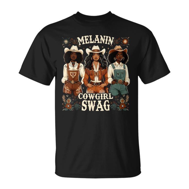 African Melanin Cowgirl Swag Melanin Cowgirls Black History T-Shirt