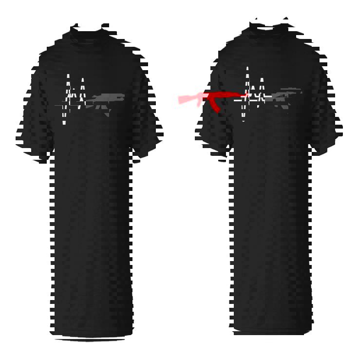 Ak-47 Kalashnikov Rifle Y Ruso Pistola Camiseta unisex