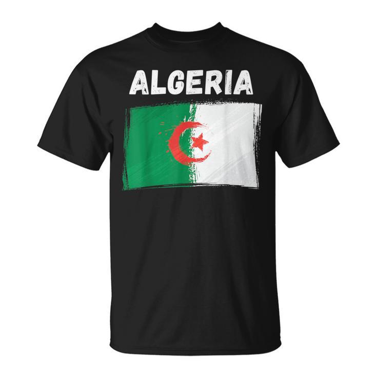 Algeria Flag Holiday Vintage Grunge Algerian Flag T-Shirt