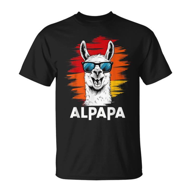 Alpapa Alpaka Lama Fan Liebhaber Dad Frischgebackenerater T-Shirt