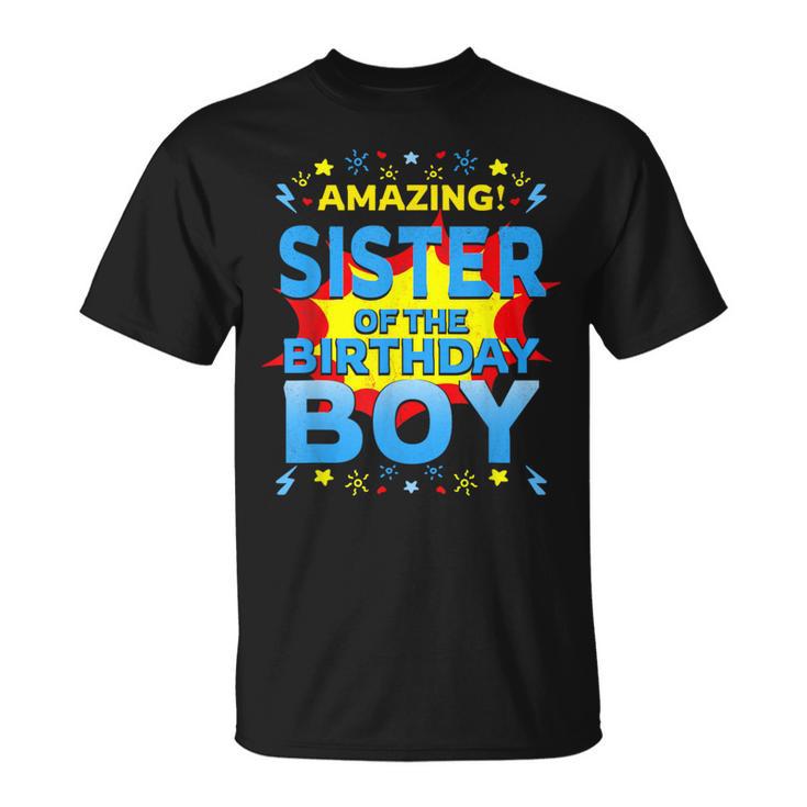 Superhero birthday boy shirt on sale