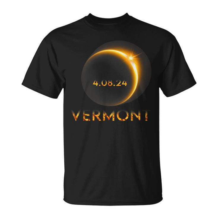 America Total Solar Eclipse 2024 Vermont 04 08 24 Usa T-Shirt