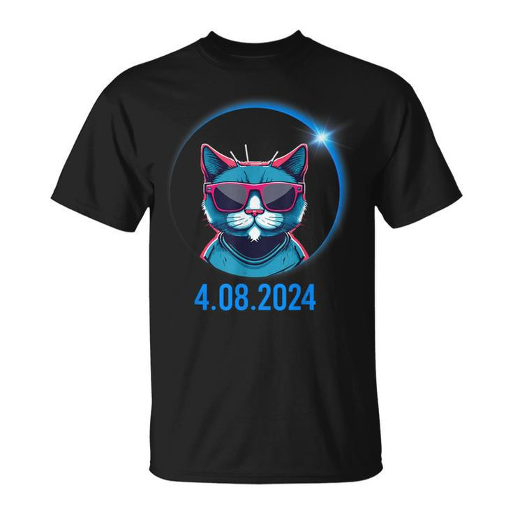 America Totality Spring Cat Total Eclipse April 8Th 2024 T-Shirt