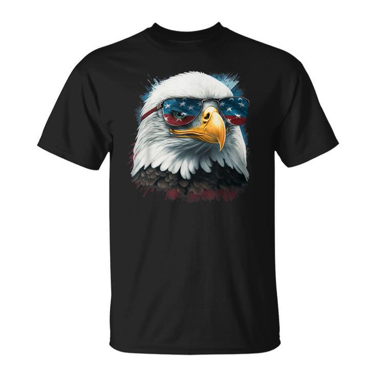 American Bald Eagle Usa Flag 4Th Of July Eagle Usa T-Shirt