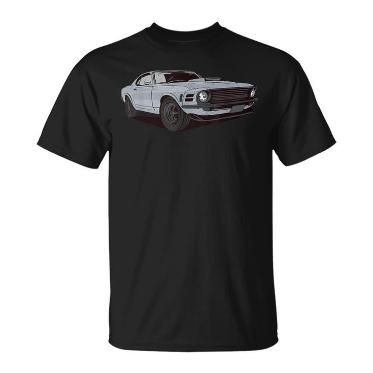 American Muscle Car Stock Vintage Distressed Front End View T-Shirt