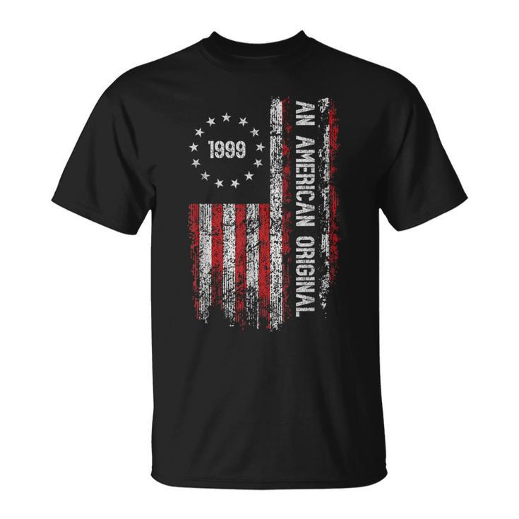 An American Original 1999 Birthday Vintage American Flag T-Shirt