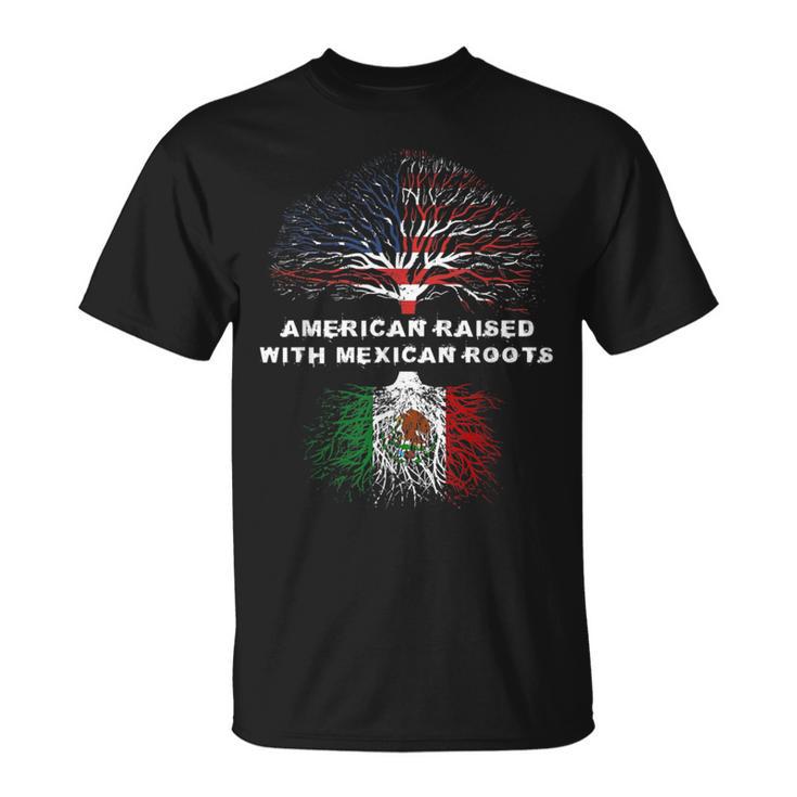 American Raised With Mexican Roots Mexico T-Shirt