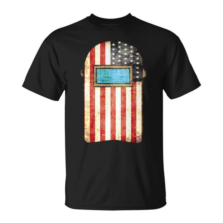 American Welder Us Flag Welding Hood T-Shirt