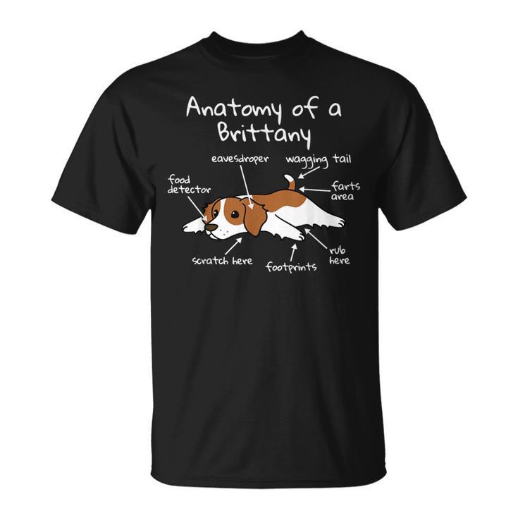 Anatomy Of A Brittany Spaniel Dog T-Shirt