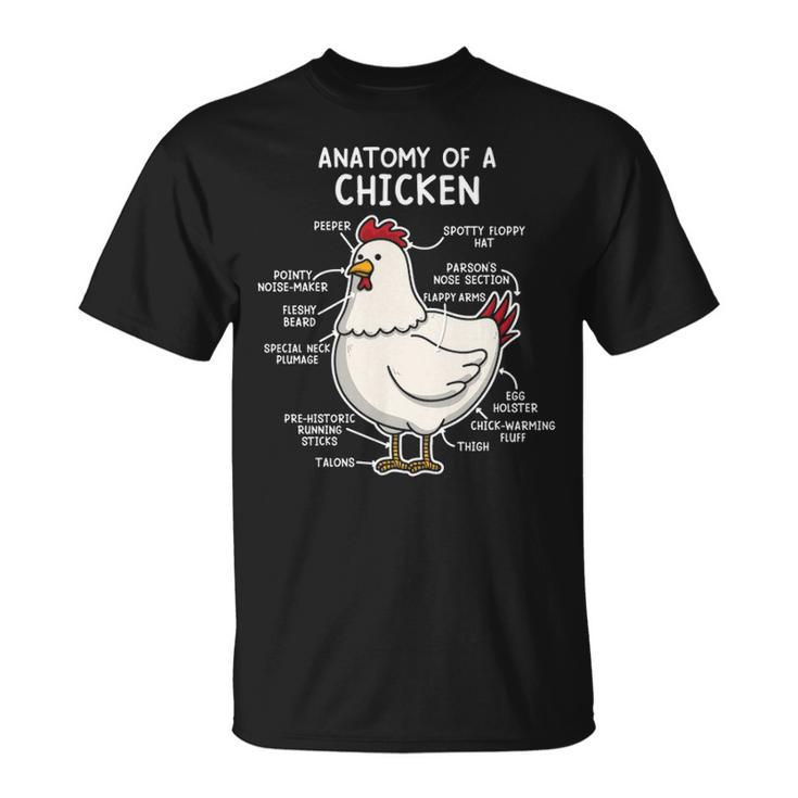 Anatomy Of A Chicken Country Farm Women Girl T-Shirt