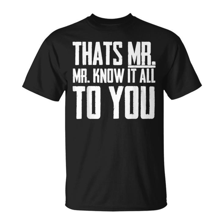 & Boys Mr-Know-It-All T-Shirt