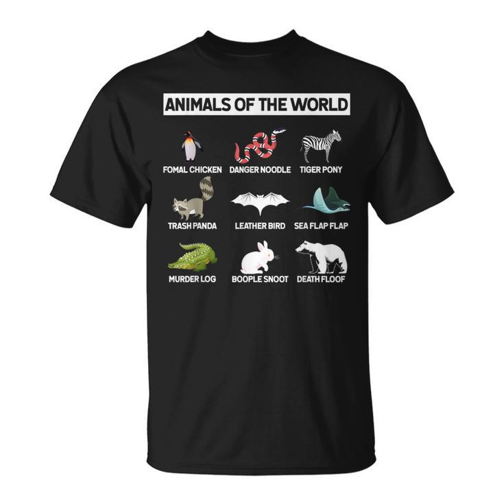 Animals Of The World For Animal Wild Lovers T-Shirt