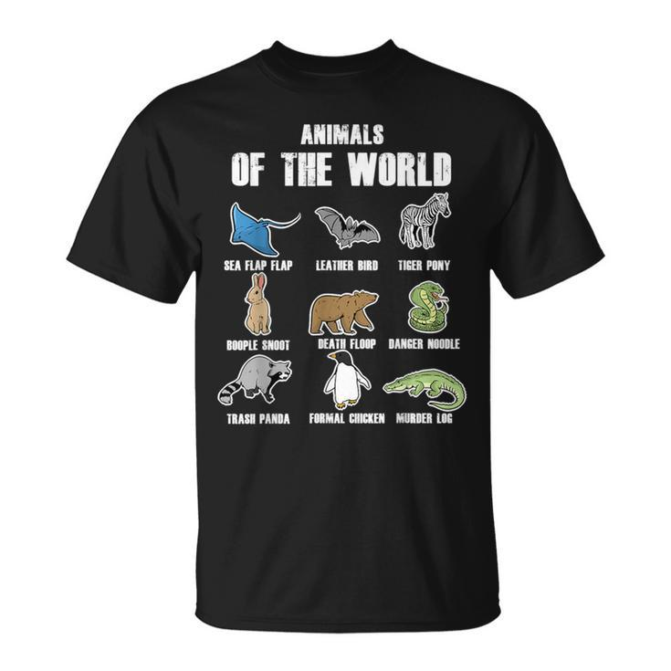 Animals Of The World Animals Names Ideas T-Shirt