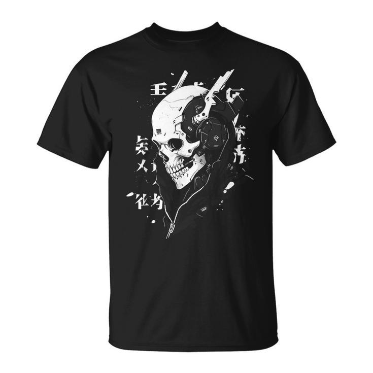 Anime Manga Skull Cyberpunk Aesthetic Techwear Harajuku T-Shirt