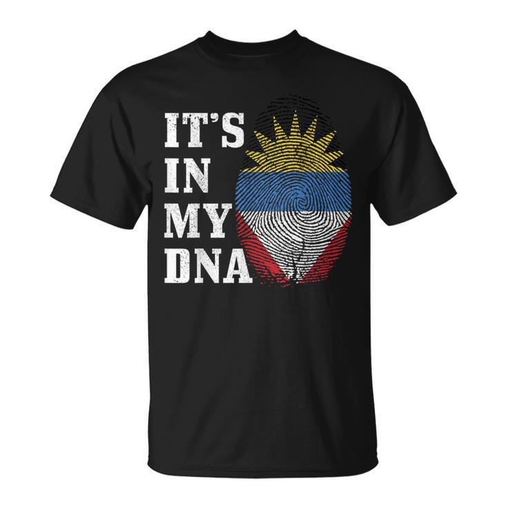Antigua & Barbuda It's In My Dna Flag Pride Vintage T-Shirt