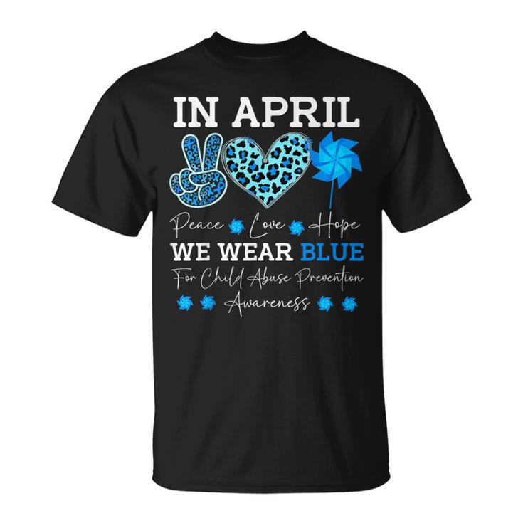 April Wear Blue Child Abuse Prevention Child Abuse Awareness T-Shirt