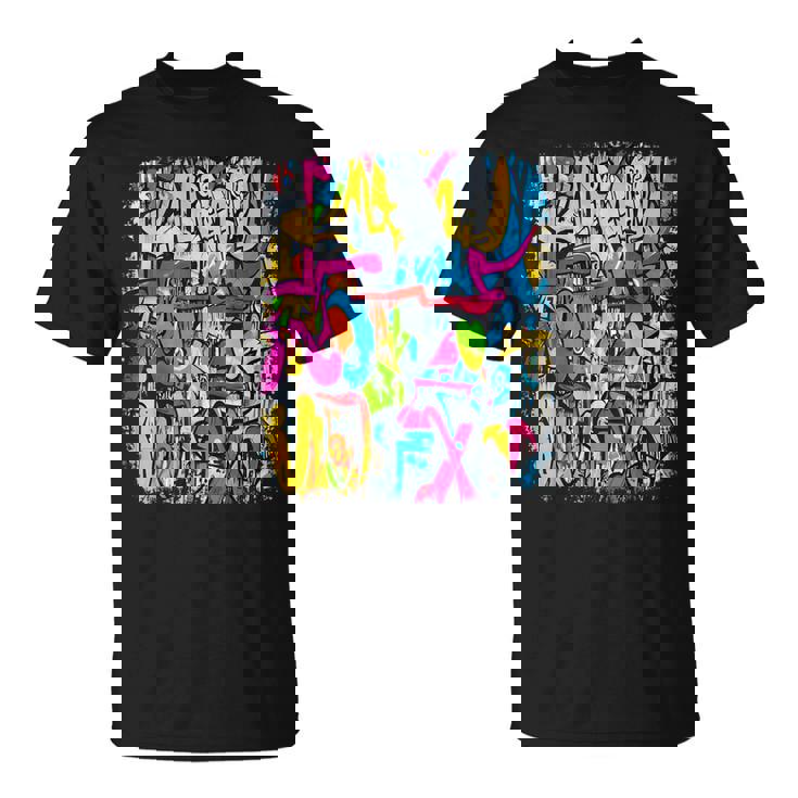 Artista De Graffiti En Estilo Urbano Graffiti De Arte Camiseta unisex