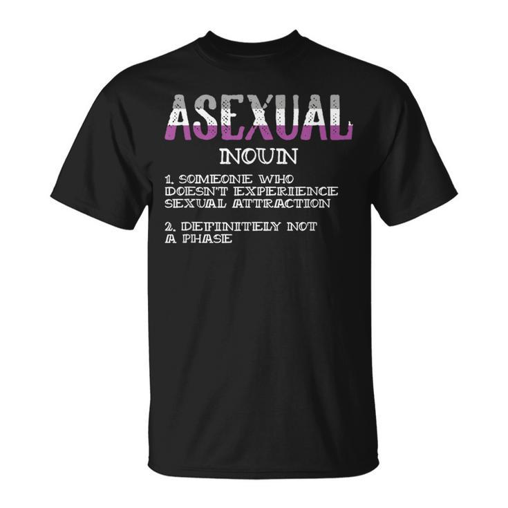 Asexual Person Definition Asexuality Pride Aromantic Ace T-Shirt