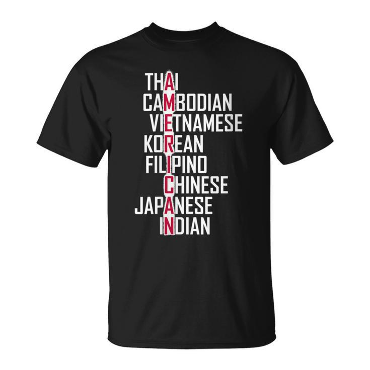 Asian American Pride Stop Asian Hate Distressed T-Shirt