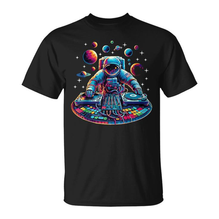 Astronaut Dj Planets Djing In Space T-Shirt