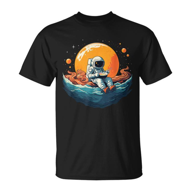 Astronaut Eats Ramen Anime Space Space Ramen T-Shirt