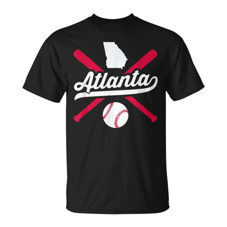 Atlanta Baseball Vintage Georgia State Pride Love City Dark T-Shirt