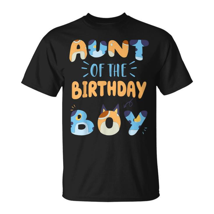 Aunt Of The Birthday Boy Dog Family Party T-Shirt