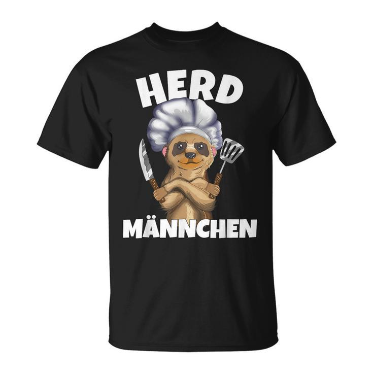 'Aus Meerkat Wird Herdmännchen Wortspiel Cooking Outfit Black T-Shirt